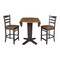 International Concepts 42 in. Solid Wood Dual Drop Leaf Dining Table with 2 Counter Height Stools in Hickory/Washed Coal K45-42DPT-23-S6172-2 - alternate 3
